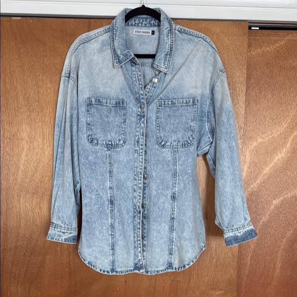New- Steve Madden Light Blue Jean Jacket